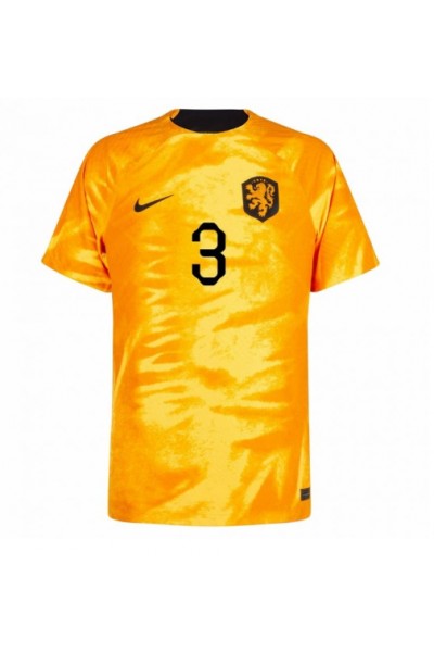 Fotbalové Dres Holandsko Matthijs de Ligt #3 Domácí Oblečení MS 2022 Krátký Rukáv
